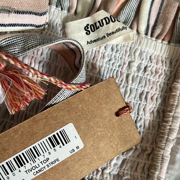 New with tags Soludos Tivoli top in Candy Stripe - Picture 6 of 7